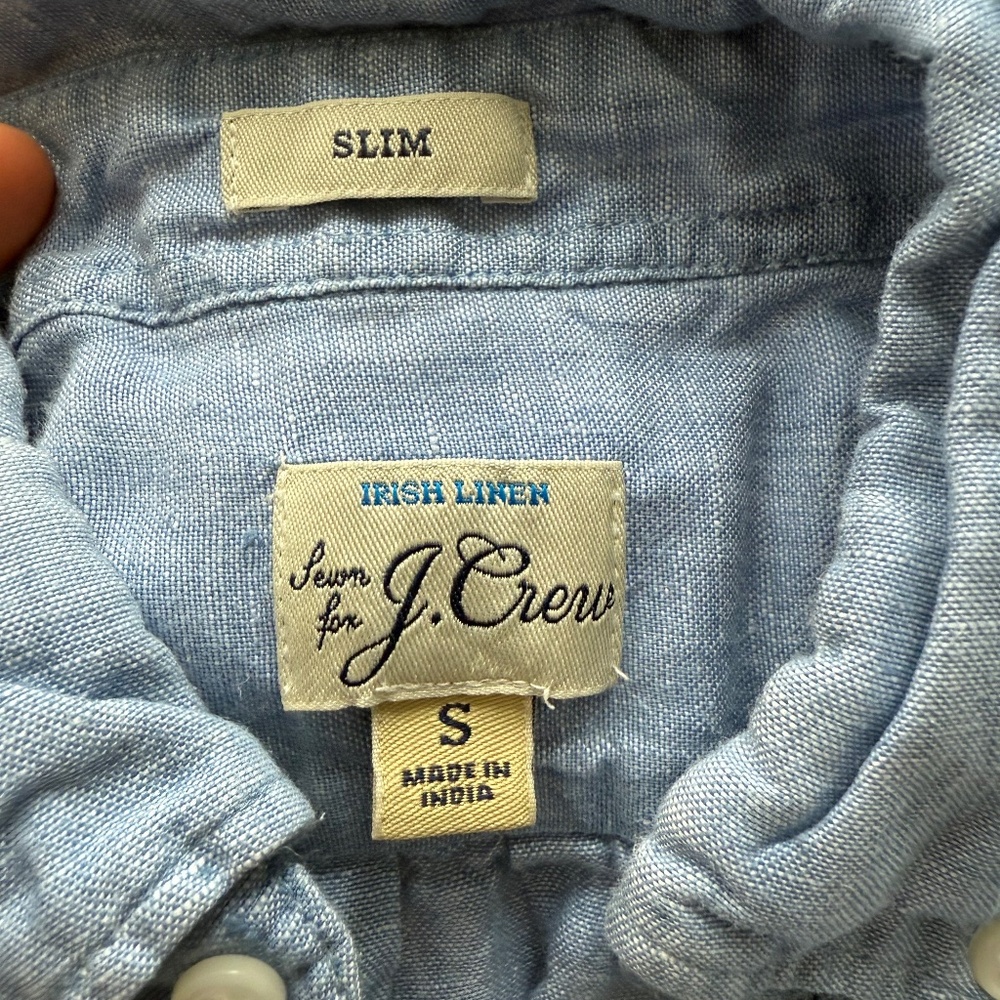 J. Crew Slim Fit Linen Button Down Shirt
